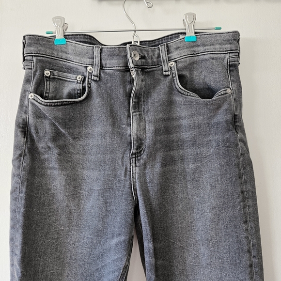 Rag & Bone Nina High Rise Ankle Gray Skinny Washed Black Sand River Jeans 32 - Picture 3 of 12